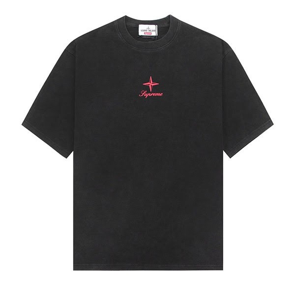 シュプリーム × ストーンアイランド ロゴ Tシャツ コピー Shp07056